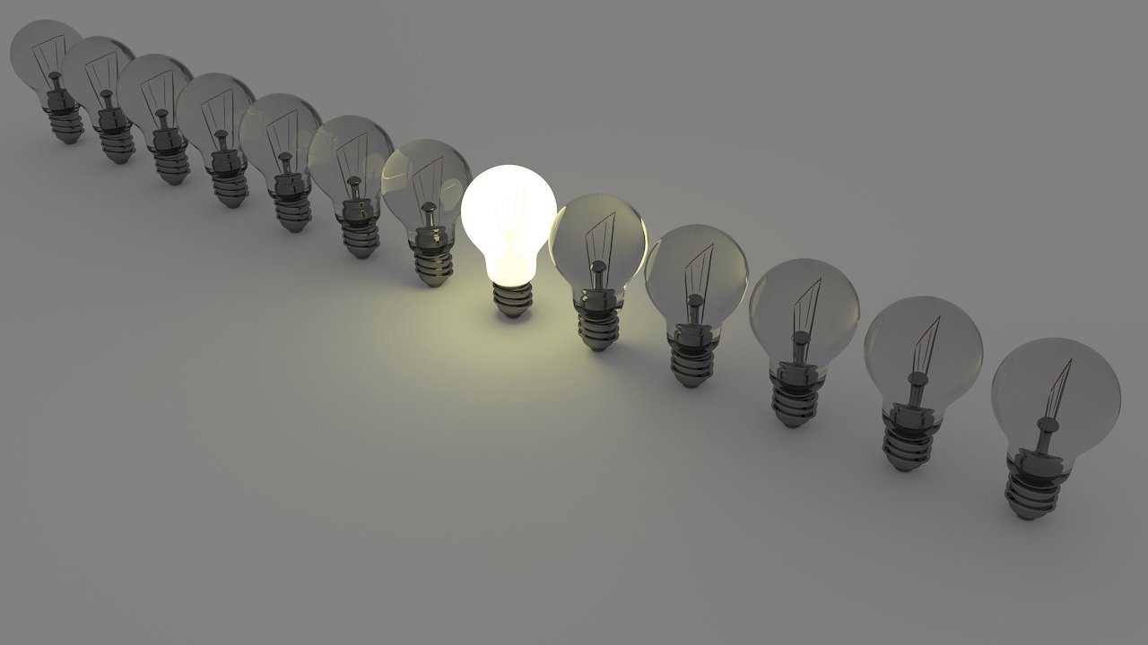 Lightbulbs in a row